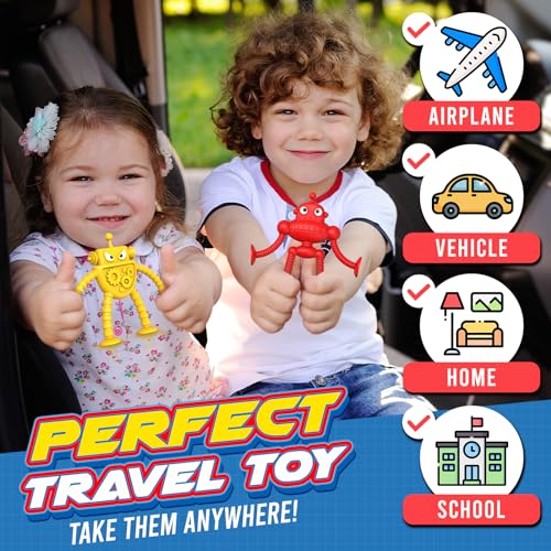 Richtim 2404JY13 Baby Bath Toys Suction Toy: No Hole Suction Bath Toys For Toddlers, Robot Suction Fidget Toys Suction Cup Toys thumb #3