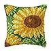 DELIMITE Kit Gancio a chiavistello for Adulti Grande Cuscino del tiro di feritoia con Angolo di Girasole Pre-Stampato Needlework 17 x 17 Pollici Tessili per la casa (Color : with Pillow)