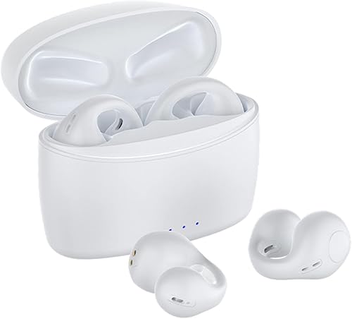 Loluka Auriculares de oído abierto Bluetooth inalámbrico con clip para el oído, auriculares de conducción ósea, auriculares de conducción ósea,
