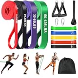 Widerstandsbänder Set, Resistance Bands mit Türanker und Handgriffen. Klimmzugbänder, Stretch Bänder Geeignet für Krafttraining, Pilates, Physiotherapie, Gummiband für Sport, für Männer und Frauen.