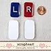 X-Ray Markers - Clear Epoxy Resin with Lead Letters L & R - NO Initials - Small Rectangle Generic Markers Include Extra Strength Adhesive Strips - Reusable & Washable