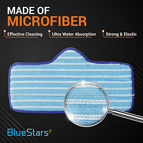 Microfiber Steam Mop Pad For Dupray Neat Steam Cleaner Reusable & Washable Replacement Part By Blue Stars - Designed For Multiple Surfaces, Effectively Clean Hardwood, Tile & Stone Floors - Pack Of 8 #TOP5