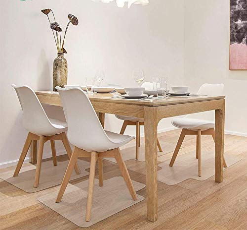 Abrihome® Chair Mat For Hard Wood Floors (36” X 48”), Flat And Easy Clean Floor Protect Mat For Home Office, Clear With Lip #TOP6