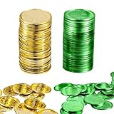 Pièces d'or et vertes de la Saint-Patrick