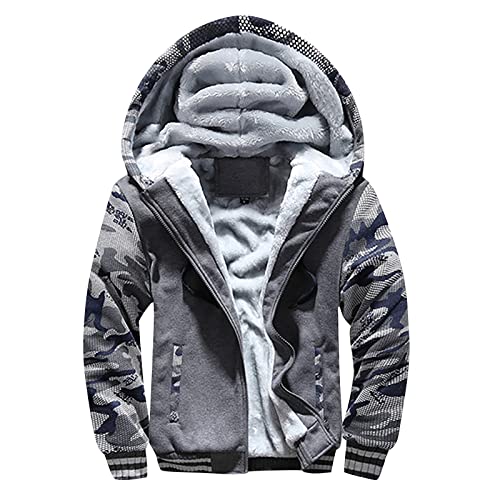 URSING Jacke Herren Herbstjacke Herren Add Velvet Warme Jacke Mit Kapuze Männer Jacken Winter Cover