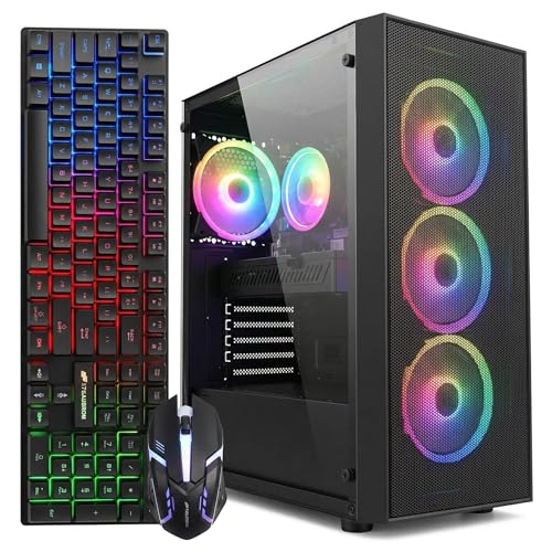 STGAubron Gaming PC Desktop,Corei7 8th Gen,RX 580 8G,16G DDR4,512G SSD