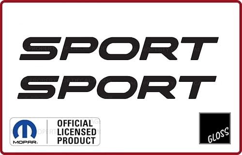 Decal Mods Fender Sport - Logotipo lateral pequeño para Jeep Wrangler TJ (2004-2006) (juego de 2) negro brillante CB  SJ5K4