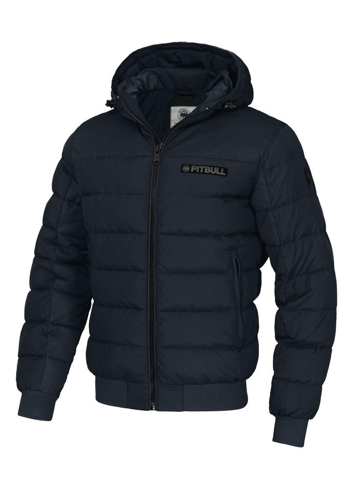 PITBULL - Men's Winter Jacket with Padding DILLON, Hooded Jacket, Padded Men's Jackets, Comfortable Windbreakers, Zip-Up Windbreaker