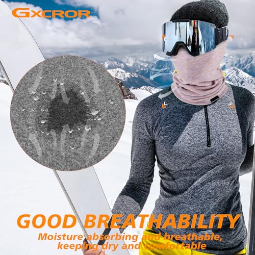 GXCROR Aquecedor De Pescoço Máscara Facial De Inverno Fleece Neck Gaiter Ski Face Cover Cachecol Par