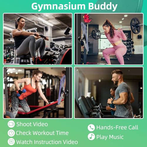 SEVENKA Gym Magnetic Phone Holder Compatible with iPhone 15 14 13 12 Pro Max Mini, Samsung, Mag-Safe Case, All Phones, Portable Magnetic Phone Mount, 360° Rotation Phone Grip with Metal Plate & Ring