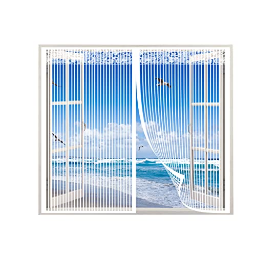 Mosquitera Ventana Magnetica,Mosquitera Magnética,Cortina de Malla Con Imanes,Se Cierra Automáticamente,Mantiene El Aire Fresco,No Requiere Perforación,S Fácil De Instalar,Para Puertas Y Ventanas