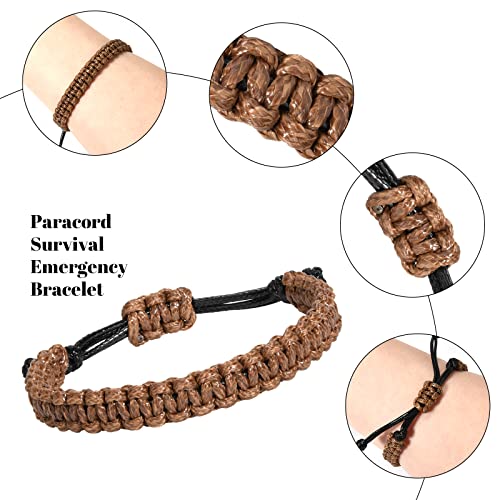 Lorfancy 12 Pcs Paracord Bracelets For Men Boys Survival Handmade Braided Bracelets Adjustable Tactical Women Friendship Bracelet Jewelry Gifts #TOP1