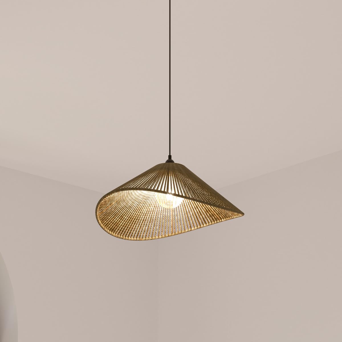 Lampada Sospensione Atmosphera Myha - Beige 58cm - Design Scandinavo Per Interni - Foto 5