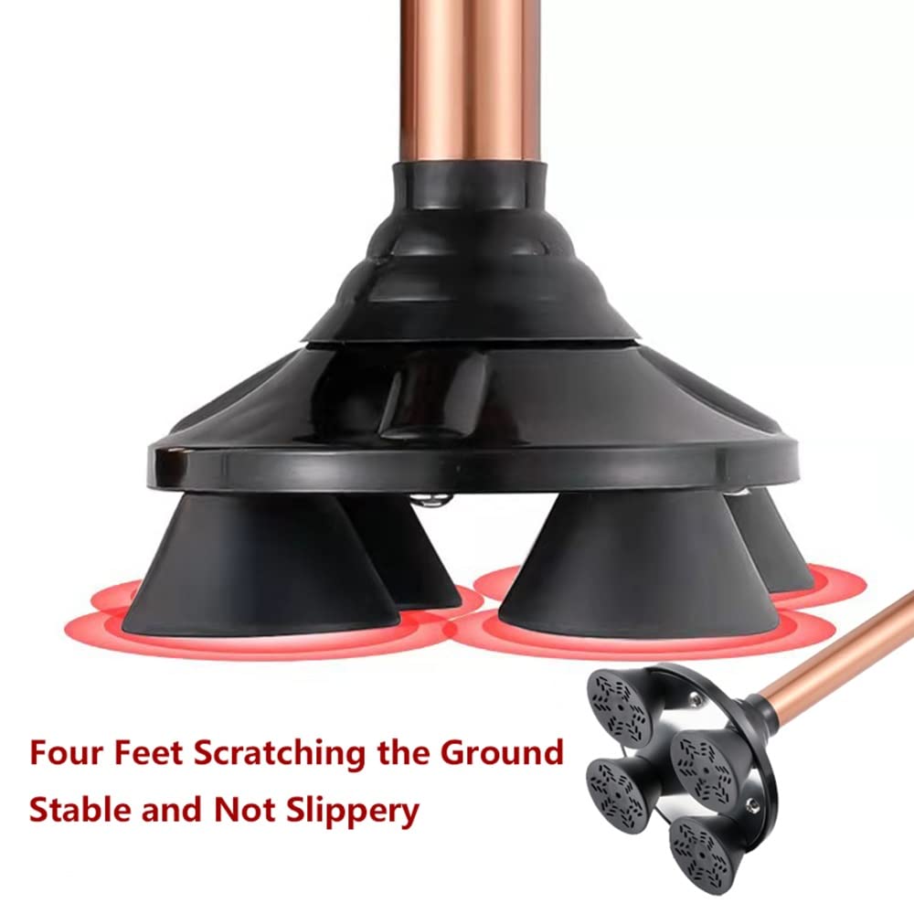 Stampelle multifunzione/bastone da passeggio, 5 fermate regolabili in altezza, stampelle ergonomiche per l'avambraccio, stampella pieghevole, leggere antiscivolo, regali per genitori e madri