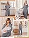 Ekouaer Nursing Pajamas Maternity Robe Set 3 Pieces Postpartum Maternity Pajama Set Pregnancy Breastfeeding Pj Grey Large