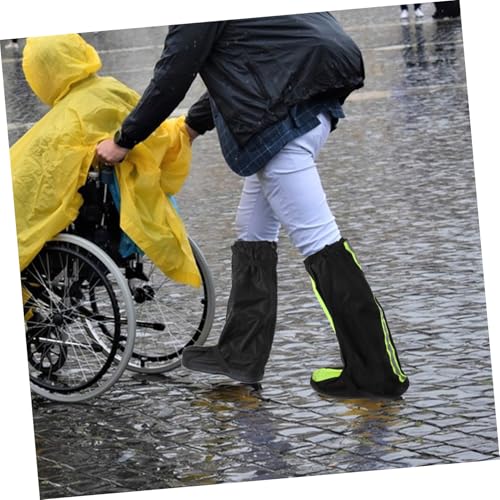 Cubiertas antideslizantes para zapatos YARNOW, protector de botas para ciclismo, diseño alto, ligero y resistente al desgaste, calzado impermeable para deportes al aire libre, verde fluorescente miniatura 5