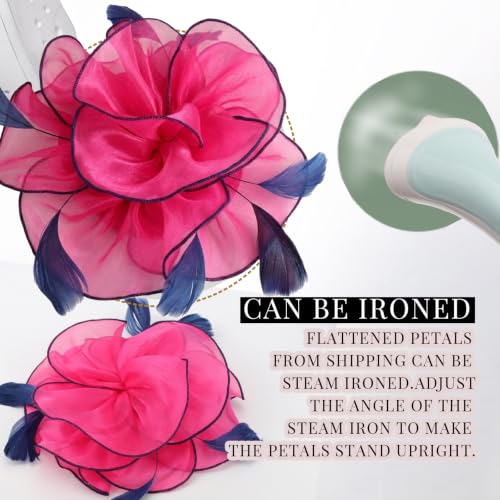 Image of DRESHOW Fascinators Hat Tea Party Headwear Ribbons Feathers on a Headband and a Clip for Women