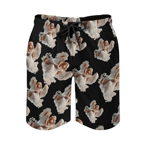 Angelsplaying Harp Mens Swim Trunks Quick Dry Board Shorts Beach Swimwear Bathing Suits2