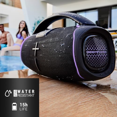 Energy Sistem Hyperbeat - Altoparlante Bluetooth (Bluetooth 5.3, True Wireless Stereo, Deep Bass, 15H Di Batteria, IPX6, Luci Led, Assistente Vocale) - 5