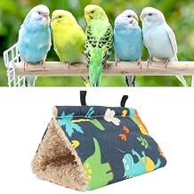 Bird Nest,Bird Bed,Parakeet Nest,Soft Triangular Bird Nest House Winter Warm Hammock for Small Parrot Hamsters