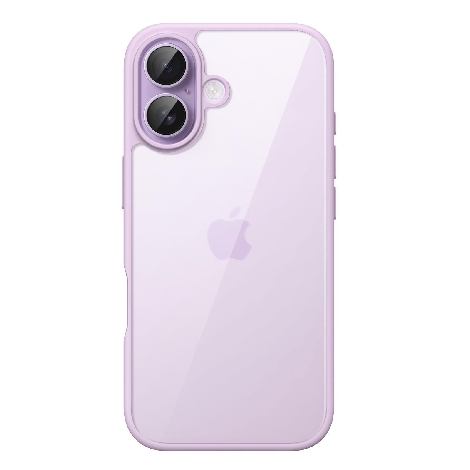 JETech Funda para iPhone 17, Lavanda | Marco TPU Mate de Color Liso, Resistente a Arañazos, Carcasa con Parte Trasera Transparente