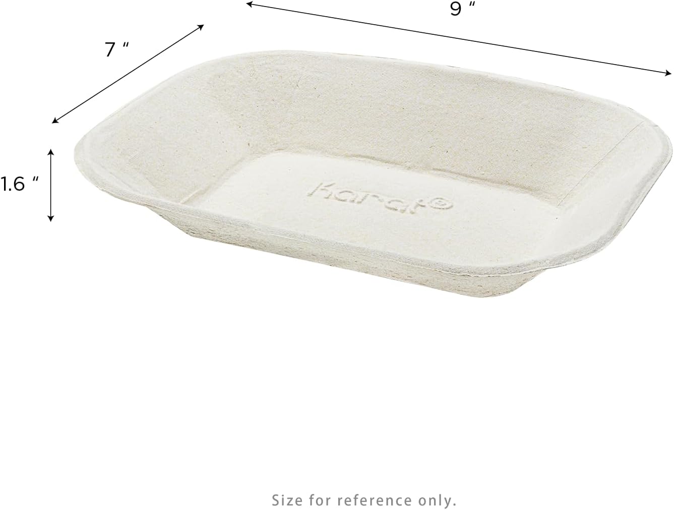 Karat Earth Oil & Grease Absorbing Paper Trays for Fried Food 9'' x 7'' [500 ct] – Disposable Oil-AbsorbingTrays, Reduce Excess Grease, Keep Fries & Wings Crispy (Not for Baking), PFAS free