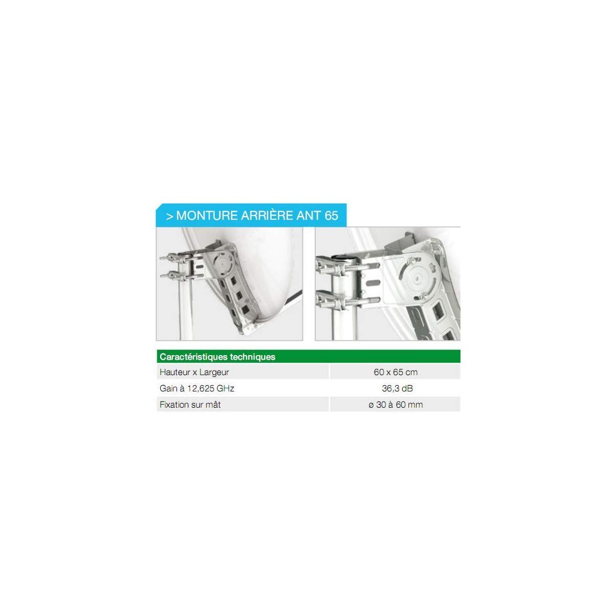 Antenne Parabolique Acier 65cm + Lnb - 141200R13