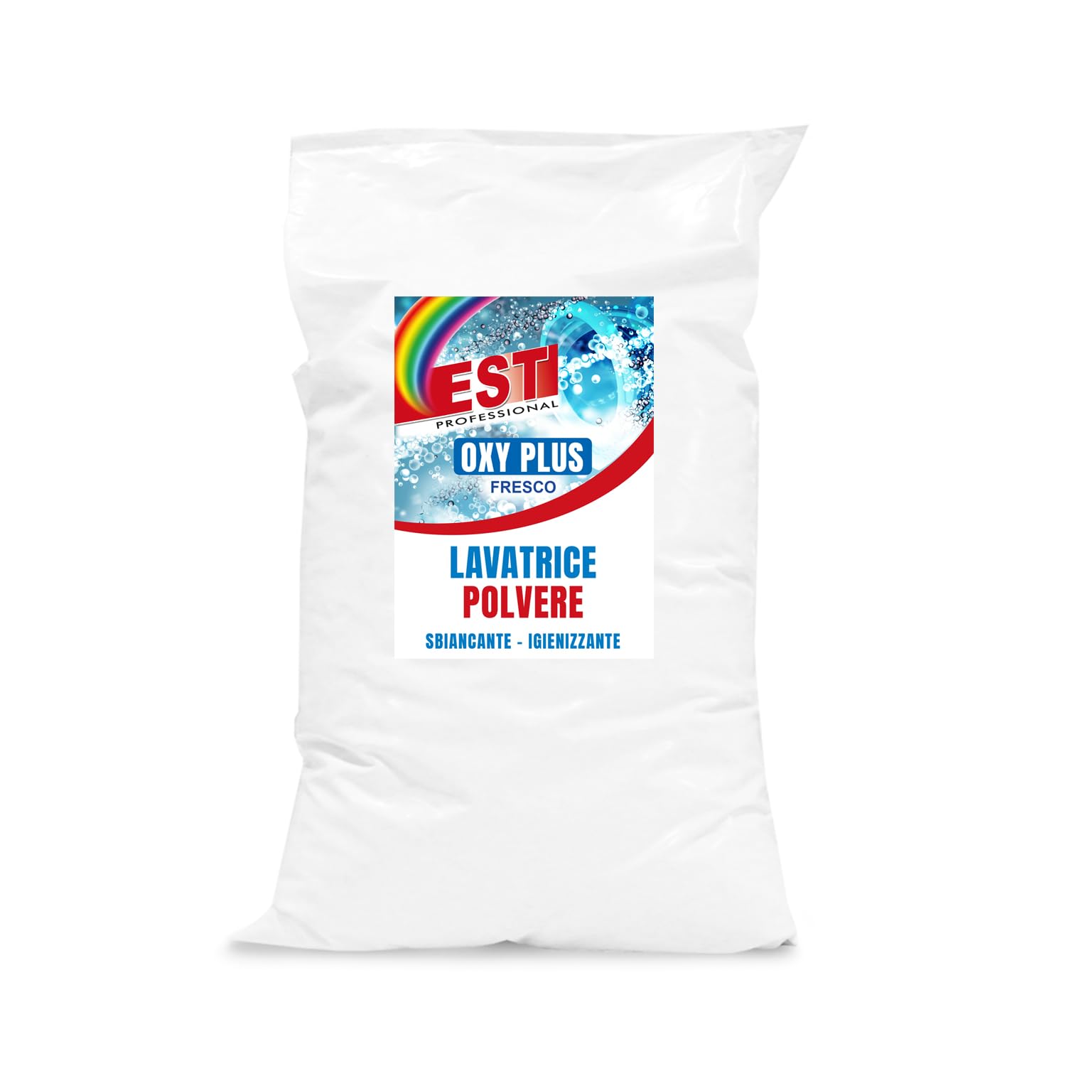 EST Detersivo Lavatrice Polvere OXY PLUS, Sbiancante Igienizzante, Profumo Fresco 10Kg