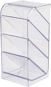 Organizador Diagonal Cristal Selado – Porta Documentos Transparente, Compacto e Resistente para Mesa, Escritório e Home Office