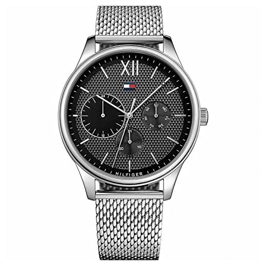 Tommy Hilfiger Reloj Analógico de Cuarzo multifunción para hombre con Correa en Acero Inoxidable con Correa en Acero Inoxidable - 1791415