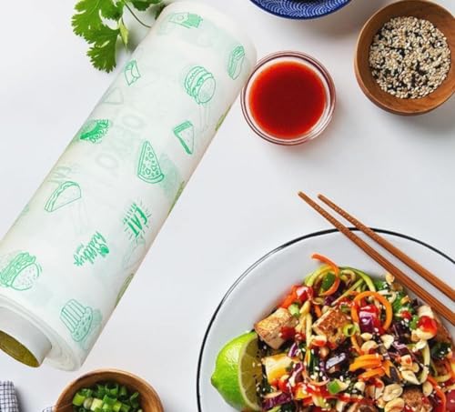 Image of LITE Food wrap 11 Meter Multipurpose Food Wrapping Paper Roll | Oilproof, Reusable Wrap for Food | Roti, Paratha & Sandwich Paper | Extra Wide 11 inch Food Wrapping Paper
