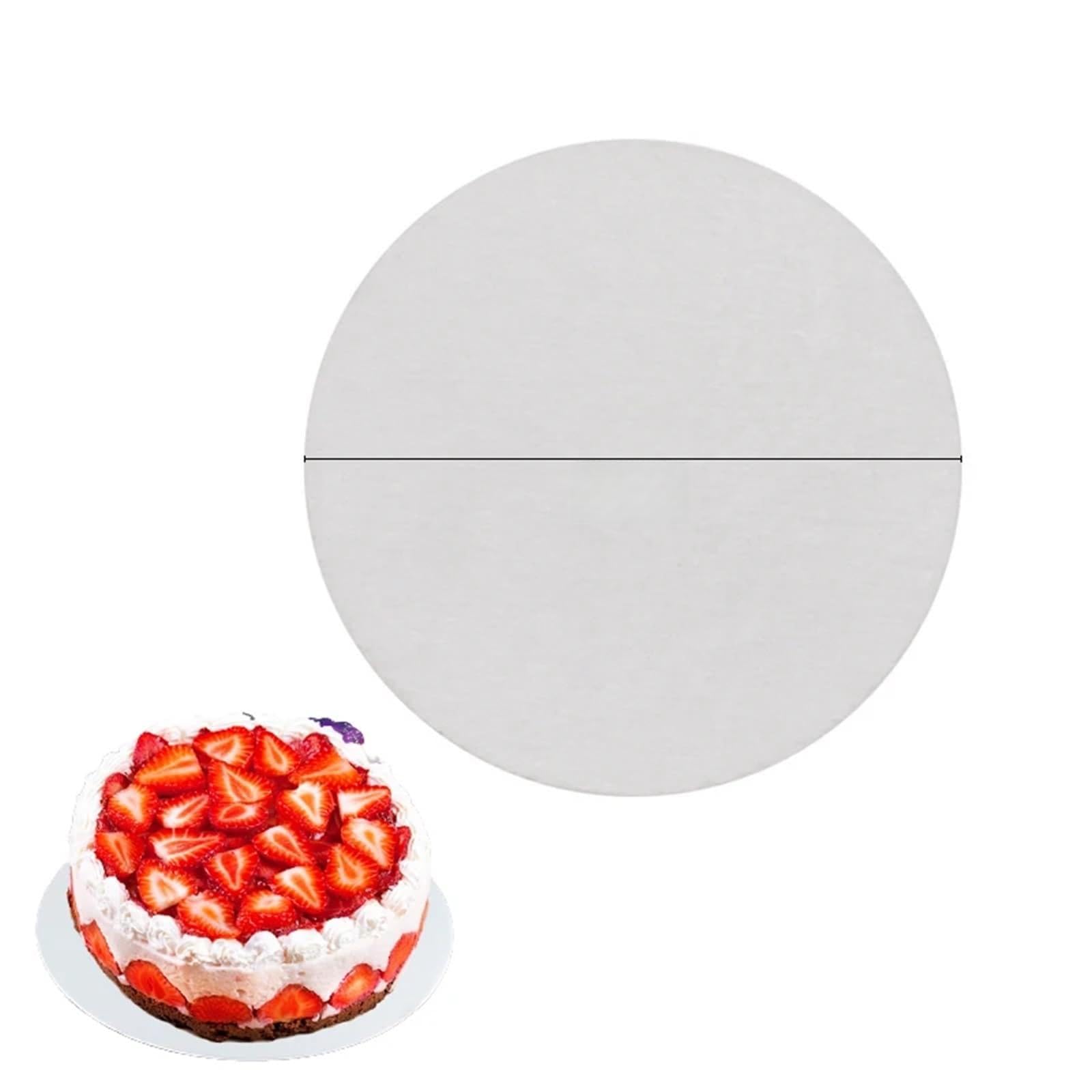 Base para Tartas Diámetro de cartón for Pastel Disponible Base de cartón Circular(Silvery 24cm-10pcs)
