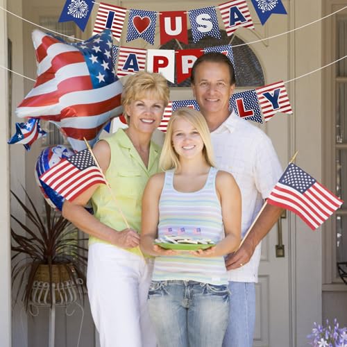 Image of Fourth of July Banner for Outside USA Decorations, Party In The USA Patriotic Banner for Independence Day Decor Party Supplies (Need DIY)