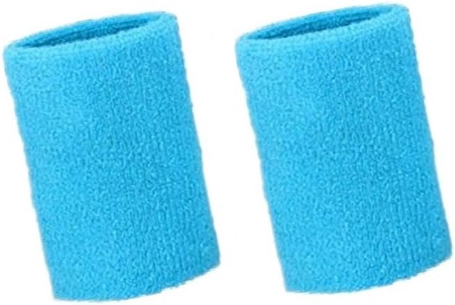 Mcolics 4' Inch Wrist Sweatband in 11 Athletic Cotton Wristbands Armbands (1 Pair)