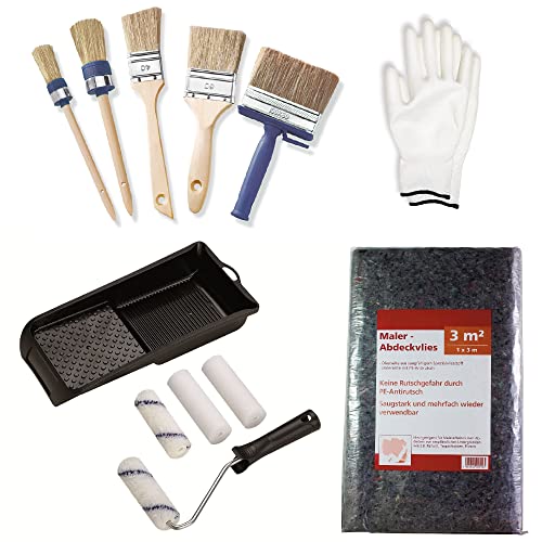 BODENMEISTER Lackierset Lasurpinsel-Set Lackierwalzen-Set, 12-teilig, Lack und Lasur Cover
