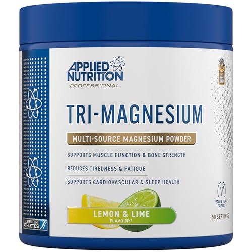 Applied Nutrition Tri Magnesium Bisglycinat Komplex Pulver 3 in 1 - Magnesium Glycinat für Knochen, Muskeln, Nervensystem, Schlaf - 300 mg (200g (Pack of 1), Lemon & Lime)