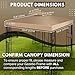 Flexzion Gazebo Cover Replacement Canopy Top 10x10 Ft (3m x 3m) - Double Tier Top Canopy Cover Replacement with UV30+, Dirt, Water Resistant for Outdoor, Sunshade, Garden, Patio, Pavilion (Beige)