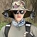 KUMADAI Cappello con Ventilatore Solare Cappello Pescatore Uomo Cappello Visiera con 2 Ventilatore Raffrescatore Cappello da Sole da Raffreddamento Estivo Cappellino Refrigerante,Camo 1