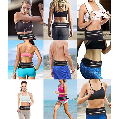 QACOHU Fanny Pack Correia de corrida Exercício Cintura Pacote ajustável Bolsa de corrida Resistente