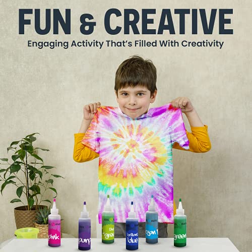 Tie Dye Kit - Tie Dye Kits For Kids - Includes 4 White T-Shirt - 12 Large Colors Tie Dye - Tie Dye Kits For Adults - Tie Dye Party Supplies - Tie Dye Kit For Large Groups - Tye Dye Kit - Tyedyedye Kit #TOP6