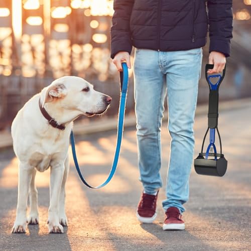Pet Pooper Scooper Set, Pooper Scooper Long Handle Foldable Dog Poop Scoopers for Grass with Long Handle Portable Poop Scoop Shovel with Poops Bag Dispenser & Waste Bag for Indoor Outdoor Use - Image 7