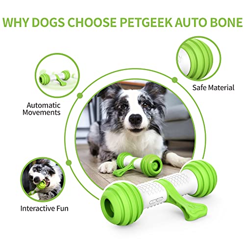Petgeek Automatic Dog Bone Toy, Smart Interactive Pet Toys For Boredoms, Electronic Dog Self Entertainment Toy, Safe & Durable Material #TOP2
