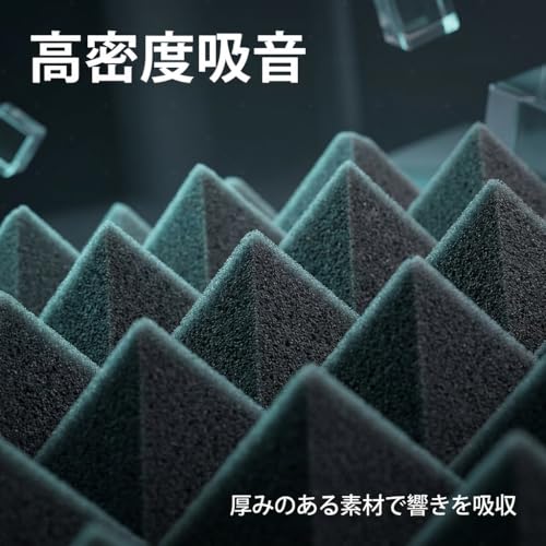 Pakabiシングル簡易防音室、防音板、吸音材、シールド、吸音実験室、卓上、パネル、防音ブース、防音ボックス、間仕切り、家庭用、屋根付き、折りたたみ式、組み立て式 (60*60*60cm,ブルー)
