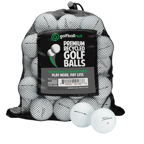 GolfBall Nut – 24 Factory Refinished Used Golf Balls for