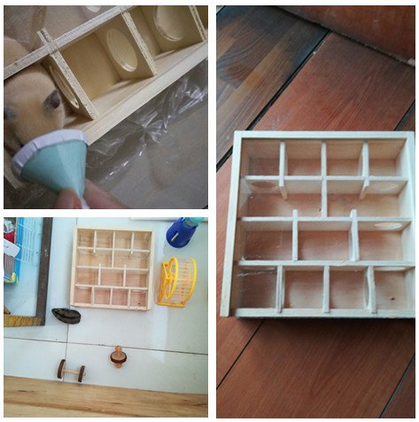 Hypeety Wooden Maze Tunnel Toy With Glass Cover, Small Pet Animals Activity Sport Gerbil Labyrinth Dwarf Hamster Play Toys Maze Tunnel Mice Wooden Funny Toy #TOP6