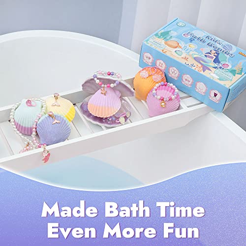 2023 Bath Bombs For Kids With Surprise Inside, 6 Pcs Oversized Handmade Mermaid Bath Bombs For Girls & Toddlers Aged 3-12, Jewelry Toys Gift For Birthday, Christmas #TOP5
