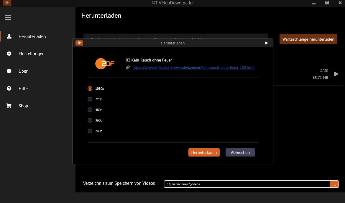 Video und Audio Downloader 2, Videos und Musik herunterladen von YouTube, ARD, ZDF Medietheken, kein Abo, Aktivierungscode per Email