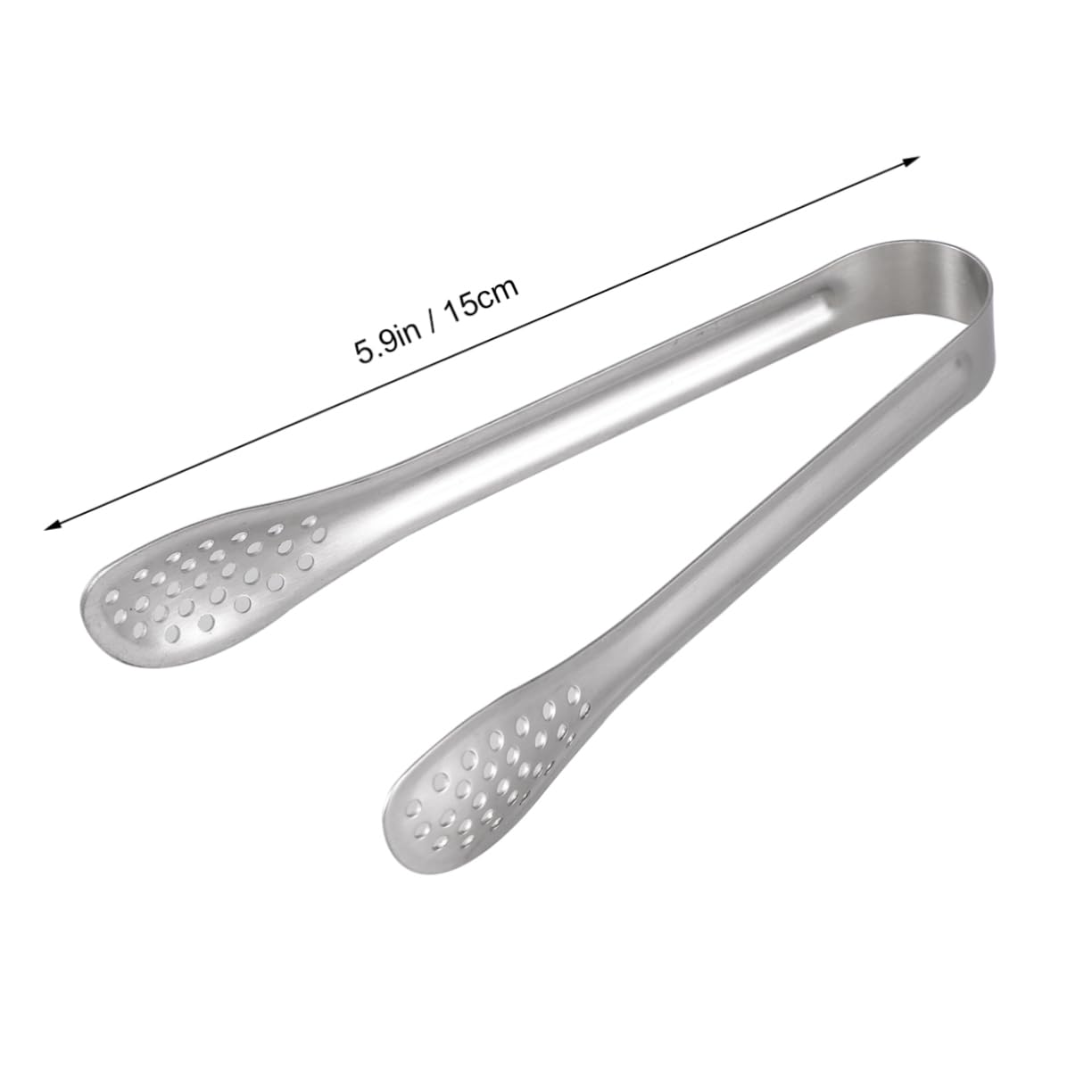 KICHOUSE 15cm Mini Ice Cube Tongs Bread Clip Set Stainless Steel Food Serving Tongs for Home Outdoor