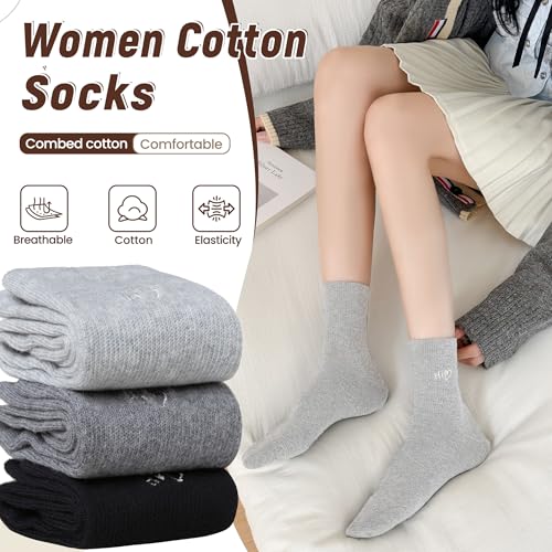 Eocom Women Socks Thin Cotton Bootie Socks Women Above Ankle Crew Socks 3 Pairs2