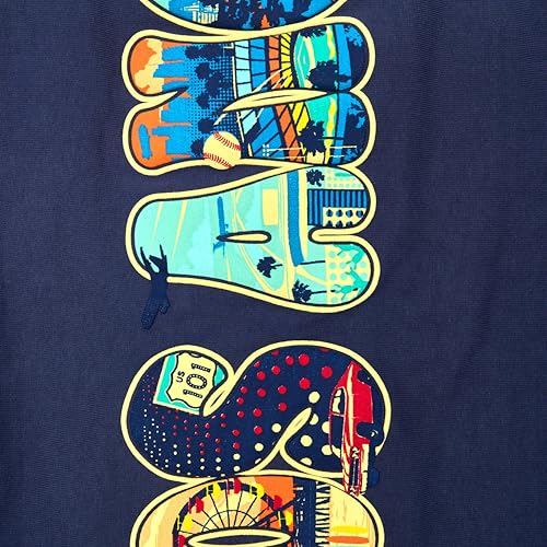 Spirit Jersey Classic Los Angeles Cityscape Jersey, Oversized, Unisex, Long Sleeve Pullover Shirt, Graphic Moonlight Blue4